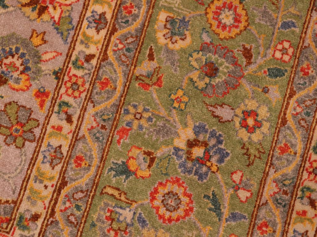 handmade Traditional  Grey Green Hand Knotted RECTANGLE 100% WOOL area rug 8x10