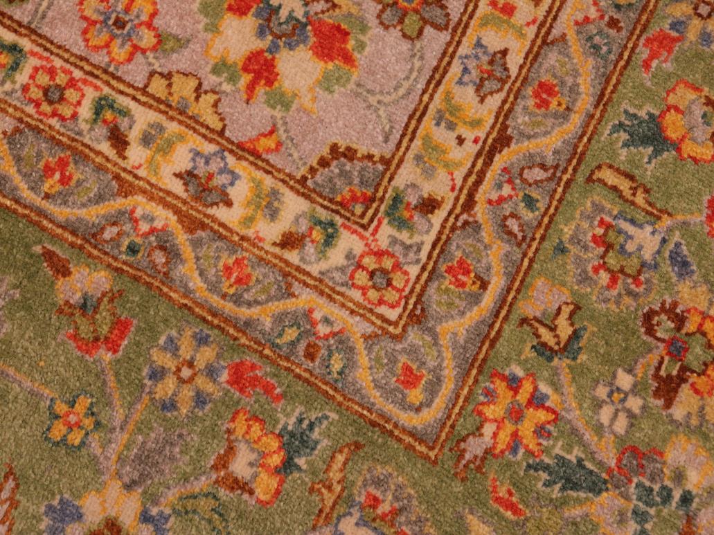 handmade Traditional  Grey Green Hand Knotted RECTANGLE 100% WOOL area rug 8x10