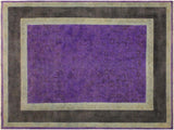 A10470, 7 8"x 9 8",Over Dyed                     ,8x10,Purple,CHARCOAL,Hand-knotted                  ,Pakistan   ,100% Wool  ,Rectangle  ,652671192012