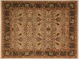 Turkish Knotted Istanbul Erika Gray/Brown Wool Rug - 8'1'' x 10'2''