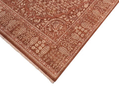 handmade Traditional Tajdar Brown Brown Hand Knotted RECTANGLE 100% WOOL area rug 8x10