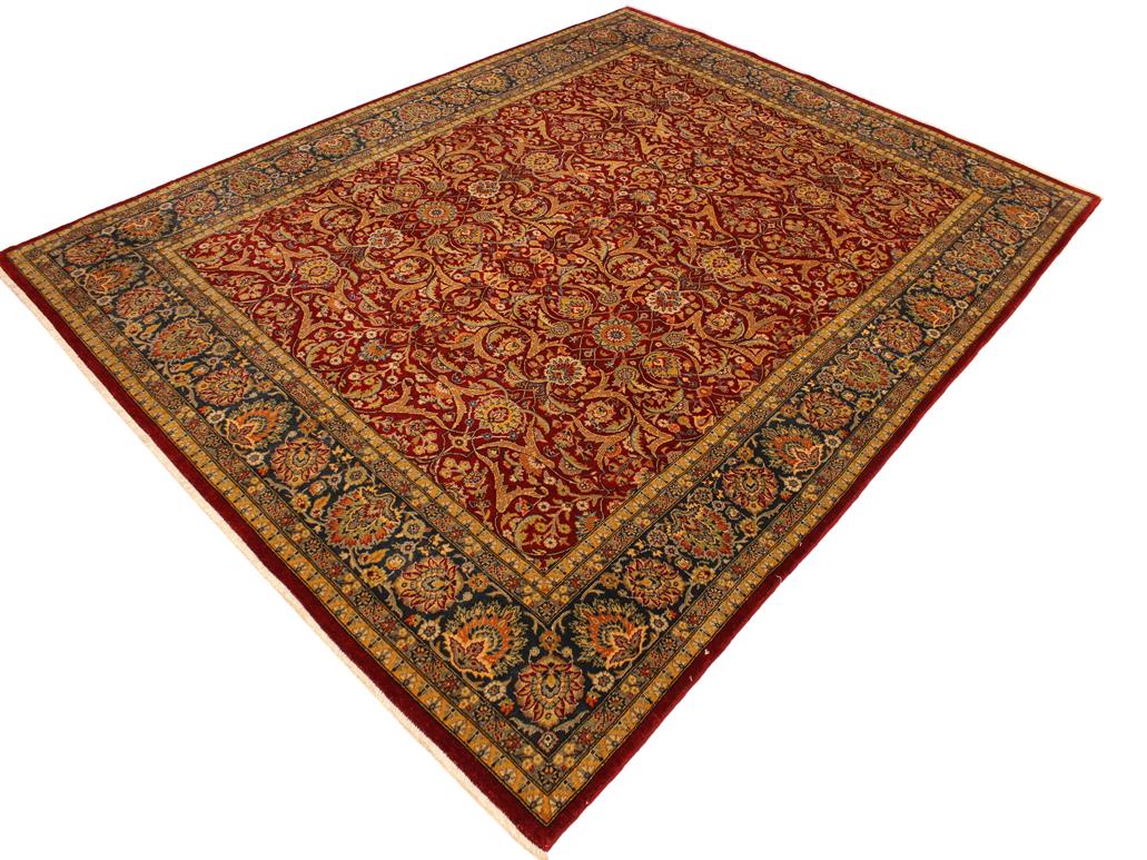 handmade Traditional Design Red Blue Hand Knotted RECTANGLE 100% WOOL area rug 8x10