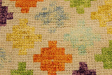 handmade Geometric Balouchi Beige Teal Hand Knotted RECTANGLE 100% WOOL area rug 5 x 7