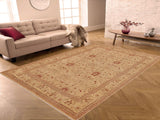 handmade Transitional Antique Tan Rust Hand Knotted RECTANGLE 100% WOOL area rug 9x12