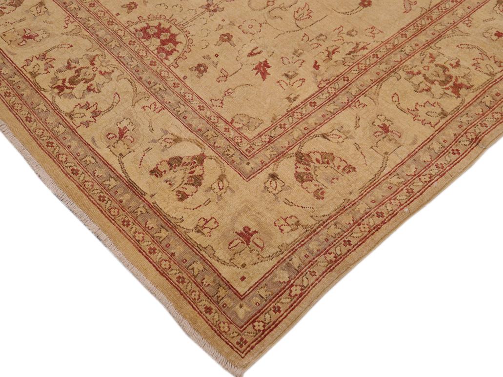 handmade Transitional Antique Tan Rust Hand Knotted RECTANGLE 100% WOOL area rug 9x12