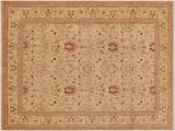 handmade Transitional Antique Tan Rust Hand Knotted RECTANGLE 100% WOOL area rug 9x12
