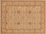handmade Transitional Antique Tan Rust Hand Knotted RECTANGLE 100% WOOL area rug 9x12
