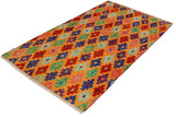 handmade Geometric Balouchi Orange Red Hand Knotted RECTANGLE 100% WOOL area rug 3 x 5
