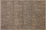 Bohemien Ziegler Alla Gray Ivory Hand-Knotted Wool Rug - 5'10'' x 9'1''