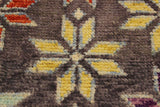 handmade Geometric Balouchi Gray Beige Hand Knotted RECTANGLE 100% WOOL area rug 5 x 6