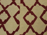 handmade Geometric Kilim Beige Red Hand-Woven RECTANGLE 100% WOOL area rug 4x6