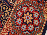 handmade Geometric Mamluk Blue Beige Hand Knotted RECTANGLE 100% WOOL area rug 9x12