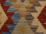 handmade Geometric Kilim Tan Brown Hand-Woven RECTANGLE 100% WOOL area rug 5x7