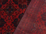 handmade Tribal Biljik Khal Mohammadi Drk. Red Black Hand Knotted RECTANGLE 100% WOOL area rug 4x6
