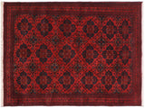 Rustic Biljik Khal Mohammadi Arvilla Wool Rug - 4'2'' x 6'4''