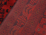 handmade Tribal Biljik Khal Mohammadi Drk. Red Black Hand Knotted RECTANGLE 100% WOOL area rug 6x8