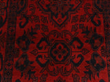 handmade Tribal Biljik Khal Mohammadi Drk. Red Black Hand Knotted RUNNER 100% WOOL Runner 3x10