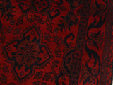 handmade Tribal Biljik Khal Mohammadi Drk. Red Black Hand Knotted RUNNER 100% WOOL Runner 3x10