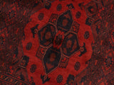 handmade Tribal Biljik Khal Mohammadi Drk. Red Black Hand Knotted RUNNER 100% WOOL Runner 3x10