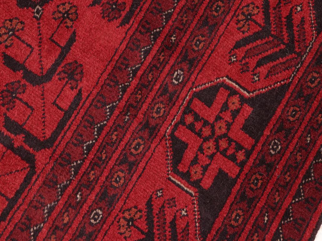 handmade Tribal Biljik Khal Mohammadi Red Black Hand Knotted RECTANGLE 100% WOOL area rug 6x8