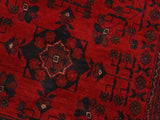 handmade Tribal Biljik Khal Mohammadi Drk. Red Black Hand Knotted RECTANGLE 100% WOOL area rug 6x8