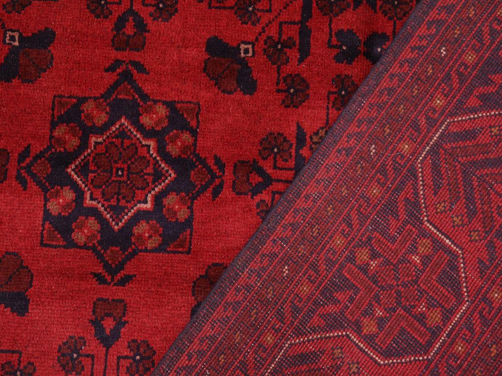handmade Tribal Biljik Khal Mohammadi Red Blue Hand Knotted RECTANGLE 100% WOOL area rug 6x8