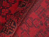 handmade Tribal Biljik Khal Mohammadi Red Black Hand Knotted RECTANGLE 100% WOOL area rug 5x7