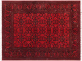 handmade Tribal Biljik Khal Mohammadi Red Black Hand Knotted RECTANGLE 100% WOOL area rug 5x7