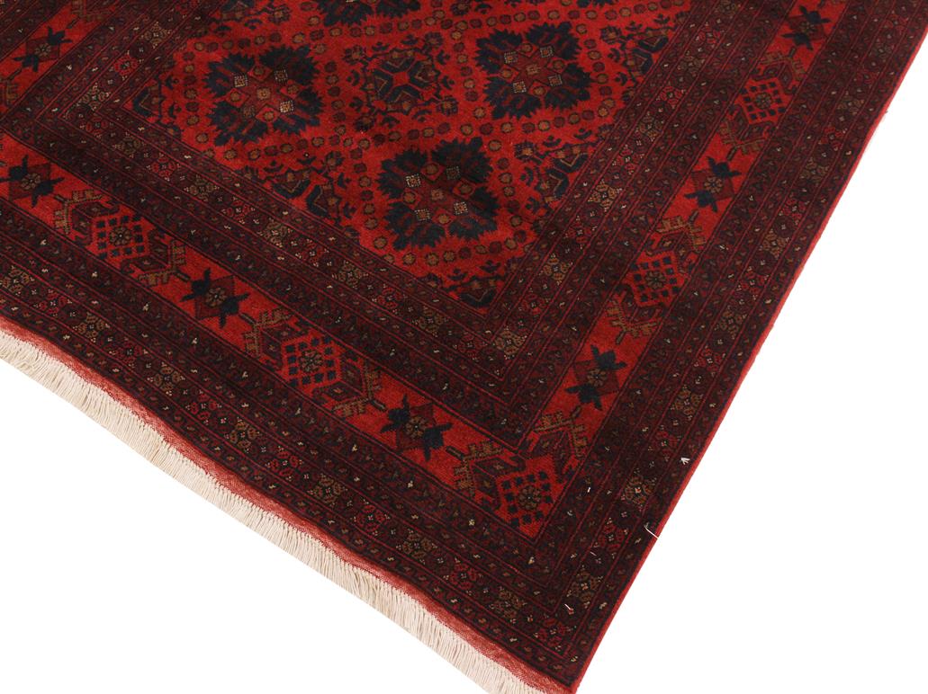 handmade Tribal Biljik Khal Mohammadi Drk. Red Black Hand Knotted RECTANGLE 100% WOOL area rug 4x7