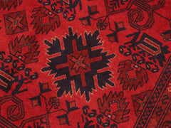 handmade Tribal Biljik Khal Mohammadi Red Blue Hand Knotted RECTANGLE 100% WOOL area rug 6x8
