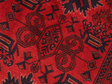 handmade Tribal Biljik Khal Mohammadi Red Blue Hand Knotted RECTANGLE 100% WOOL area rug 6x8