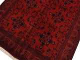 handmade Tribal Biljik Khal Mohammadi Drk. Red Black Hand Knotted RECTANGLE 100% WOOL area rug 4x6