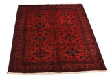 handmade Tribal Biljik Khal Mohammadi Drk. Red Black Hand Knotted RECTANGLE 100% WOOL area rug 4x6