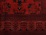 handmade Tribal Biljik Khal Mohammadi Drk. Red Black Hand Knotted RECTANGLE 100% WOOL area rug 4x6