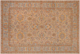 handmade Traditional Kafkaz Chobi Ziegler Gray Blue Hand Knotted RECTANGLE 100% WOOL area rug 10 x 14