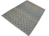 handmade Geometric Kilim Lt. Blue Black Hand-Woven RECTANGLE 100% WOOL area rug 8x10