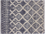 Rustic Moroccan Berenice Gray/Ivory Wool Rug - 3'1'' x 4'11''