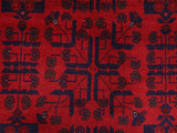 handmade Tribal Biljik Khal Mohammadi Red Blue Hand Knotted RECTANGLE 100% WOOL area rug 5x6