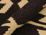 handmade Geometric Kilim Brown Black Hand-Woven RECTANGLE 100% WOOL area rug 7x10