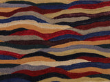 handmade Geometric Kilim Blue Red Hand-Woven RECTANGLE 100% WOOL area rug 5x7
