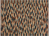 handmade Geometric Kilim Ivory Drk. Blue Hand-Woven RECTANGLE 100% WOOL area rug 6x8