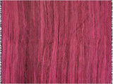 Rustic Turkish Kilim Bunny Pink/Brown Wool Rug - 5'9'' x 7'6''