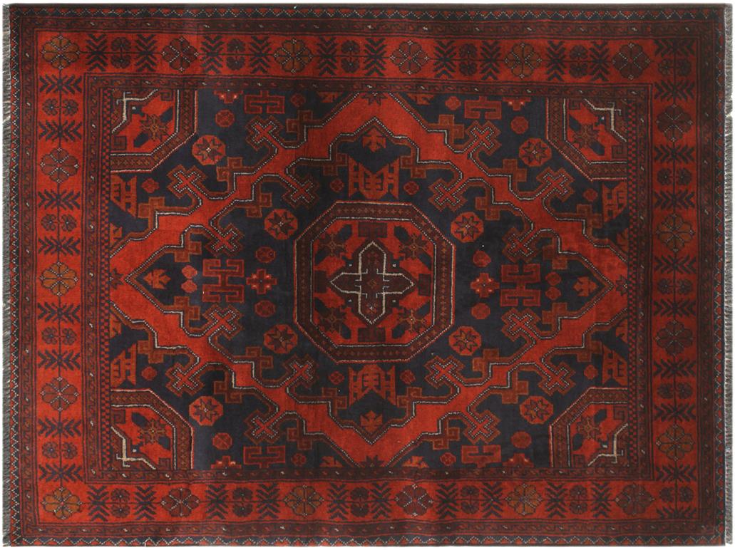 handmade Tribal Biljik Khal Mohammadi Drk. Red Black Hand Knotted RECTANGLE 100% WOOL area rug 3x5