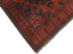 handmade Tribal Biljik Khal Mohammadi Drk. Red Black Hand Knotted RECTANGLE 100% WOOL area rug 3x5