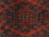 handmade Tribal Biljik Khal Mohammadi Drk. Red Black Hand Knotted RECTANGLE 100% WOOL area rug 3x5