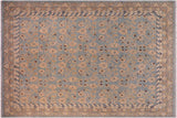 handmade Transitional Kafkaz Chobi Ziegler Blue Beige Hand Knotted RECTANGLE 100% WOOL area rug 8 x 10
