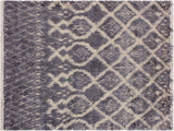 Modern Moroccan Carroll Gray/Ivory Wool Rug - 5'0'' x 7'1''