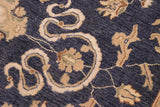 handmade Transitional Kafkaz Chobi Ziegler Drk. Gray Ivory Hand Knotted RECTANGLE 100% WOOL area rug 10 x 14