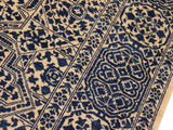 handmade Geometric Mamluk Beige Blue Hand Knotted RECTANGLE 100% WOOL area rug 8x10