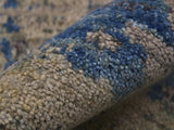 handmade Modern Kafkaz Green Blue Hand Knotted RUNNER 100% WOOL area rug 2x6 